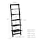 Hastings Home 5-Tier Ladder-Style Bookcase, Black 881341GMT - alternate 4